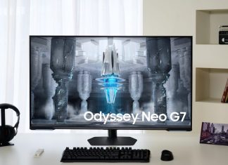 Samsung Electronics présente l’Odyssey Neo G7 43″ – L’écran plat Mini-LED révolutionnaire pour le gaming Samsung Electronics présente l'Odyssey Neo G7 43" - L'écran plat Mini-LED révolutionnaire pour le gaming