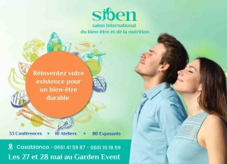 Le Salon International du Bien-Être et de la Nutrition (SIBEN) sera organisé les 27 et 28 mai au Garden Event à Casablanca Le Salon International du Bien-Être et de la Nutrition (SIBEN) sera organisé les 27 et 28 mai au Garden Event à Casablanca