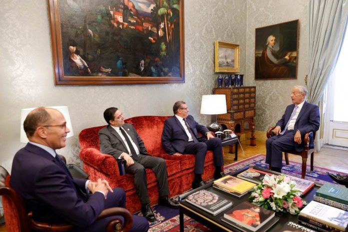 Le Président portugais reçoit le chef du gouvernement marocain Aziz Akhannouch à Lisbonne