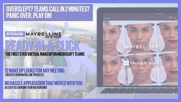 Maybelline New York présente un maquillage virtuel au milieu du travail à travers Microsoft Teams