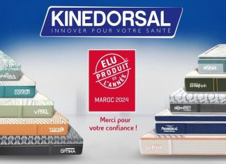 Kinédorsal remporte le titre de ‘Produit de l’Année 2024’ dans la catégorie Matelas au Maroc Kinédorsal remporte le titre de 'Produit de l'Année 2024' dans la catégorie Matelas au Maroc