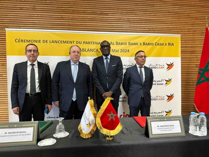 Al Barid Bank et Barid Cash Collaborent avec Ria Money Transfer